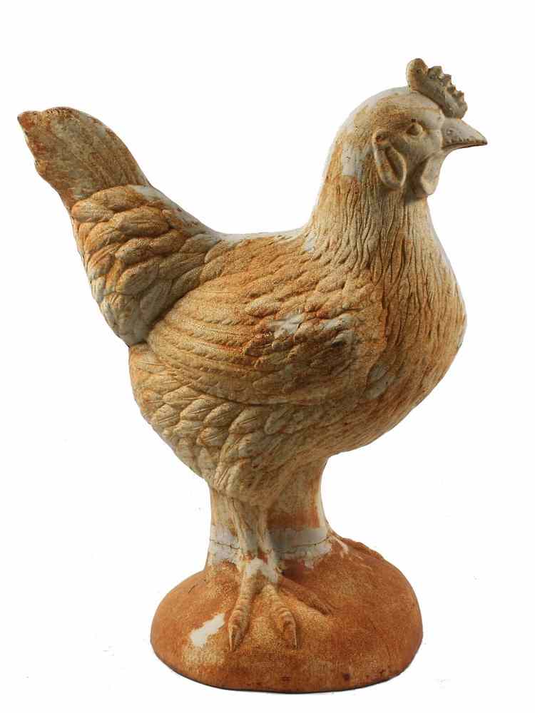 Appraisal: GARDEN FIGURE - Oversize Full-Body Figure of a Rooster in