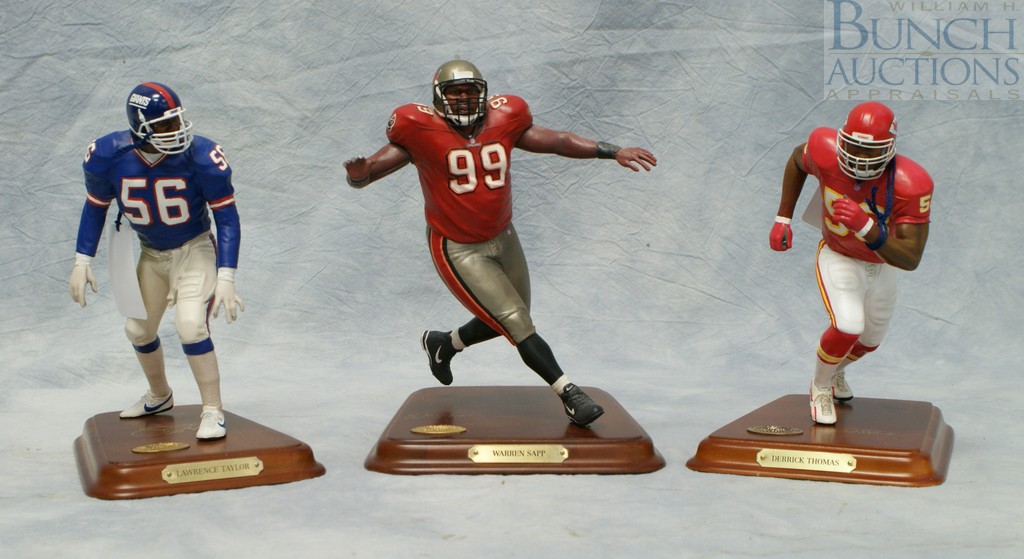 Appraisal: Danbury Mint football figures NY Giants Lawrence Taylor Kansas City