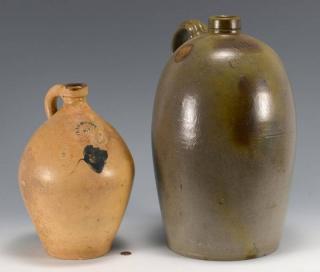 Appraisal: Stoneware Pottery Jugs Southern st item Strausburg Virgina stoneware pottery