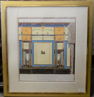 Appraisal: Italian hand colored engraving In Casa Pseudo Urbana di Pompei