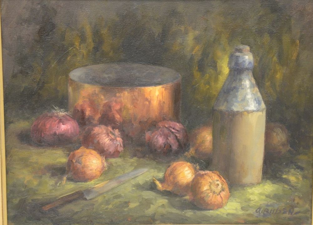 Appraisal: Albert Ruben - oil on canvas Still life with Copper