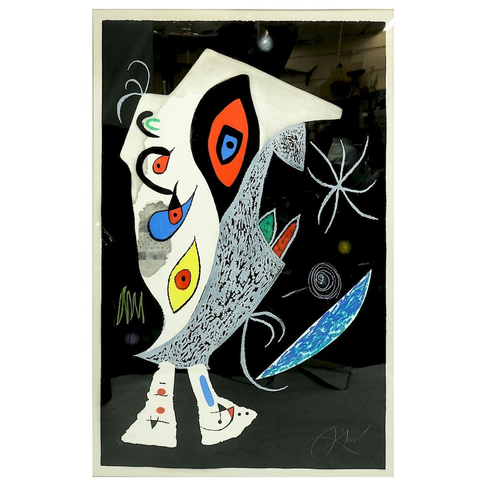 Appraisal: Joan Miro Color Lithograph Joan Miro Spanish French - Color