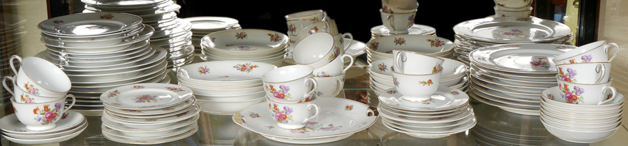 Appraisal: DRESDEN PATTERN CHINA Approx pieces in combined makers Czech Pirkin