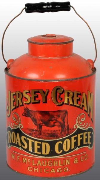 Appraisal: Jersey Cream Coffee Counter Tin Description Original handle Great looking