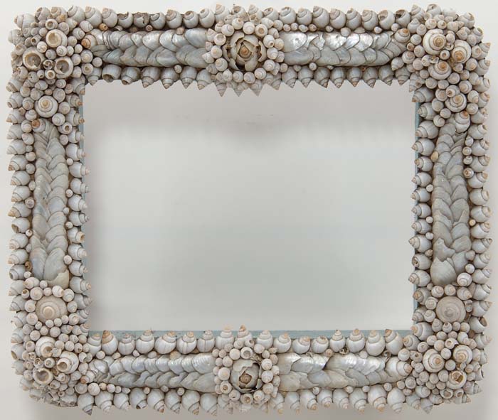 Appraisal: FABULOUS PAIR OF SHELL DECORATED FRAMES Interesting artichoke type clusters