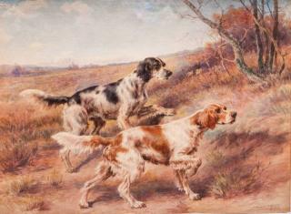 Appraisal: Edmund Henry Osthaus Two English Setters signed Edmund Osthaus lower