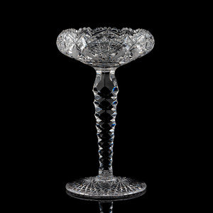 Appraisal: A Brilliant-Period Cut Glass Jelly Compote with a Honeycomb Stem