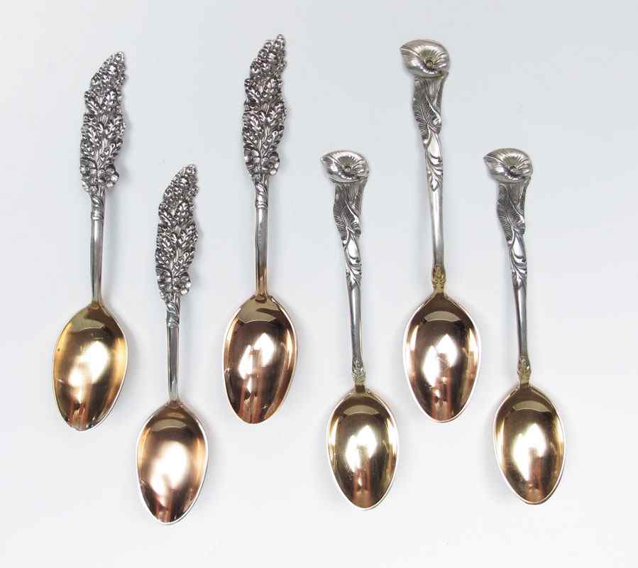 Appraisal: COLLECTION OF REED BARTON STERLING DEMITASSE SPOONS in the Wisteria