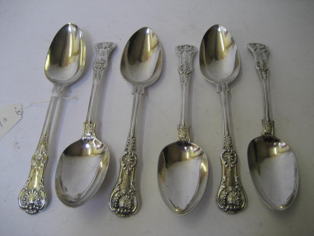 Appraisal: A SET OF SIX WILLIAM IV TABLESPOONS makers John Henry