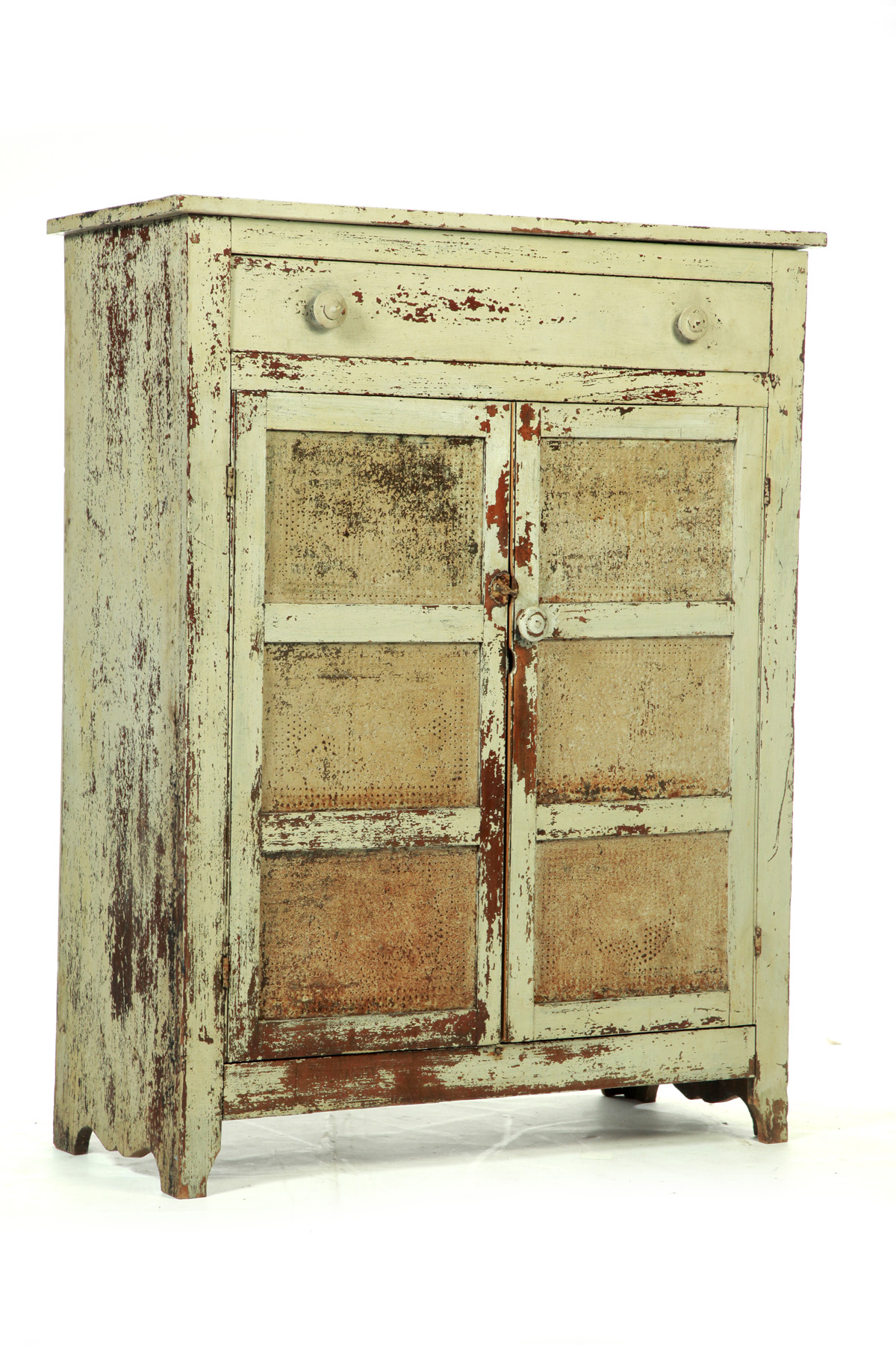 Appraisal: PAINTED PIE SAFE American th quarter th century Pine and