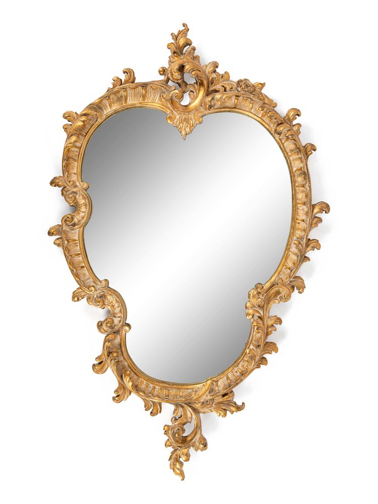 Appraisal: A Rococo Style Giltwood Mirror A Rococo Style Giltwood Mirror