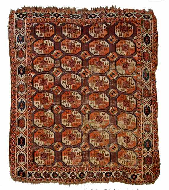 Appraisal: A CHODOR MAIN CARPET FRAGMENT first half of th Century