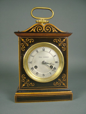 Appraisal: A th century mantel clock the rosewood case with foliate