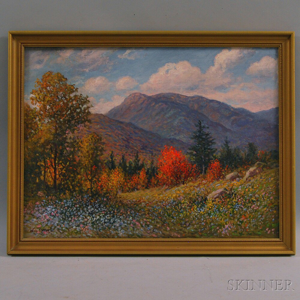 Appraisal: William Frederick Paskell American - Autumn Landscape Signed Wm Paske