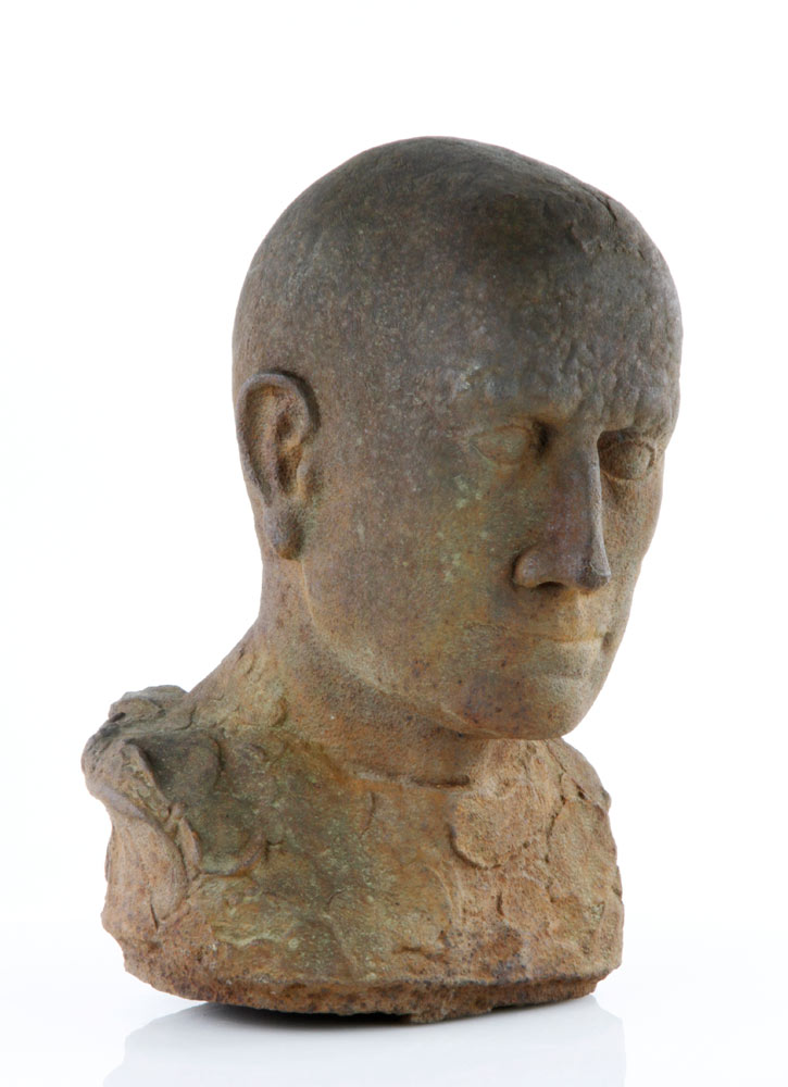 Appraisal: - Bust of a Man Cast Iron Bust of a