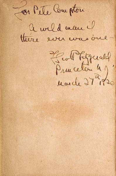 Appraisal: FITZGERALD FRANCIS SCOTT - This Side of Paradise New York