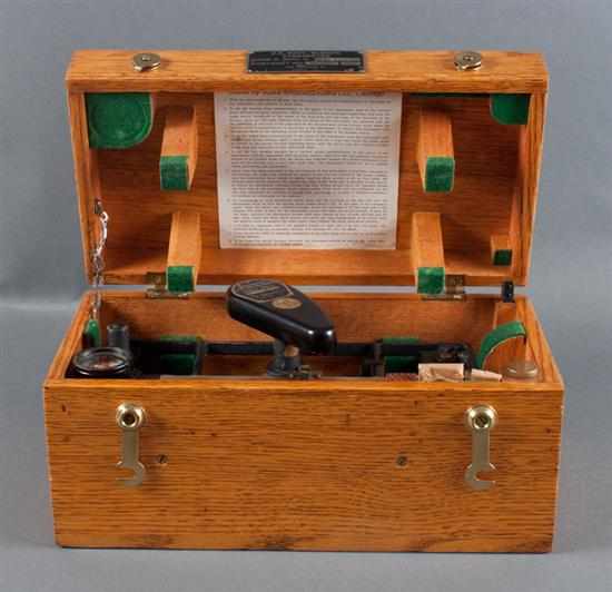 Appraisal: U S Navy Buships Stadimeter in fitted oak case Ajax