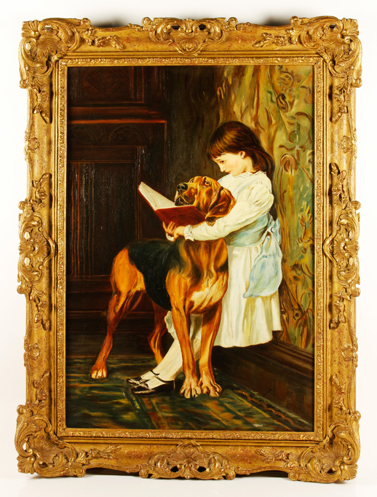 Appraisal: - James Young Lady with Dogs Dorothy N James young