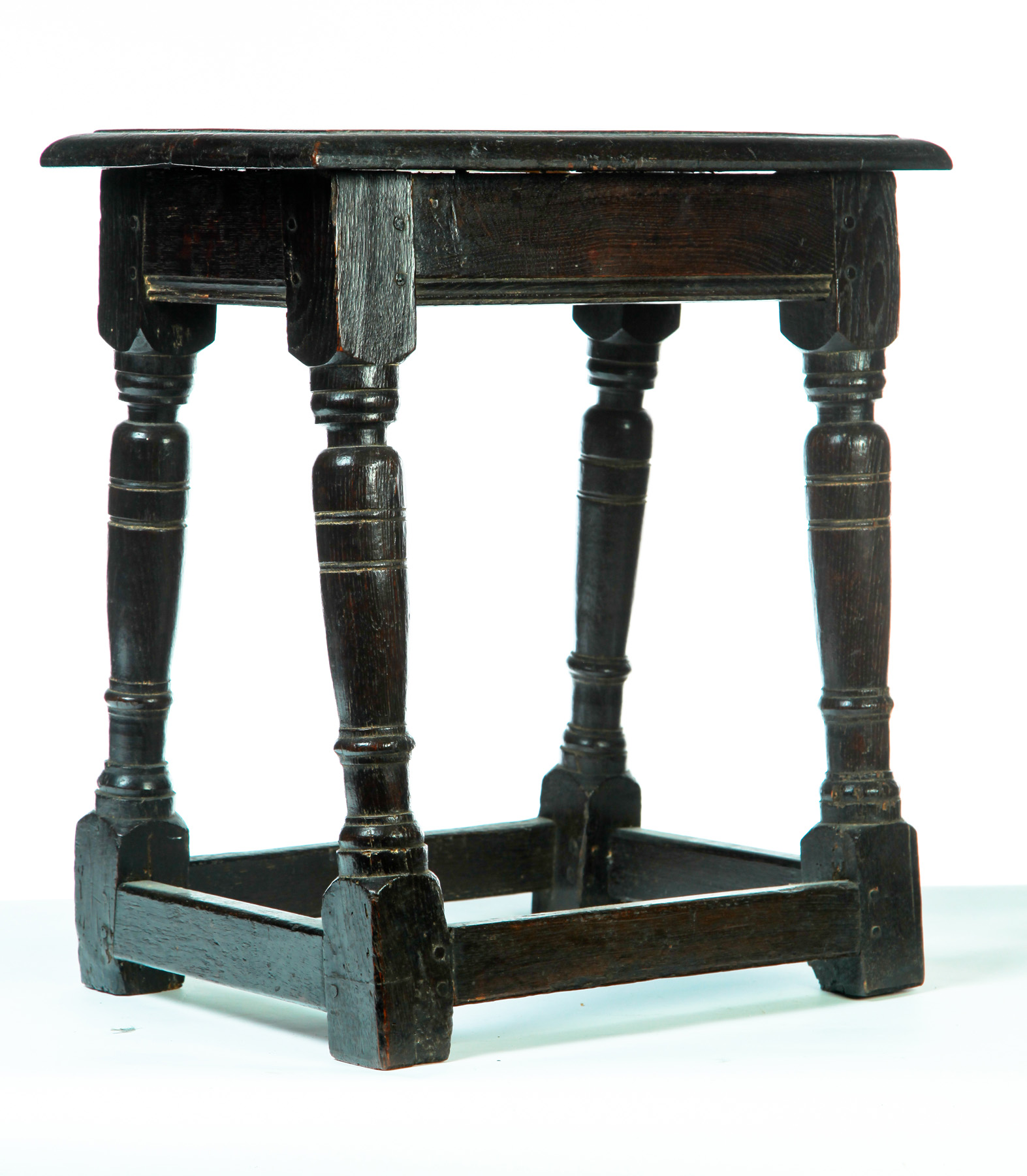 Appraisal: JOINT STOOL English rd quarter- th century oak Rounded top