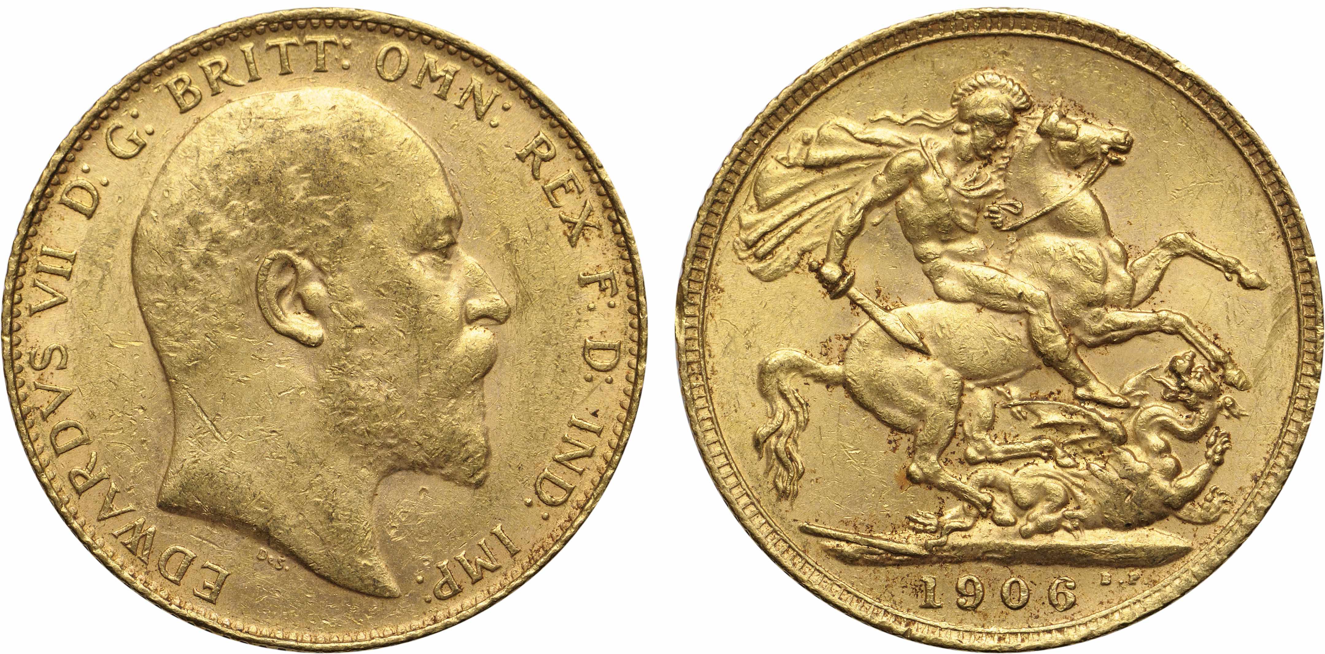 Appraisal: Great Britain Edward VII Sovereign KM- Light stacking friction is