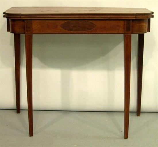 Appraisal: Early th C Hepplewhite flip top gate leg card table