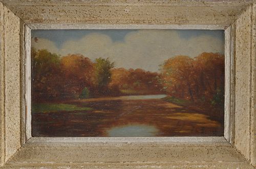 Appraisal: SIGNED AMERICAN SCHOOL PAINTINGpaint on canvas framed Condition all items