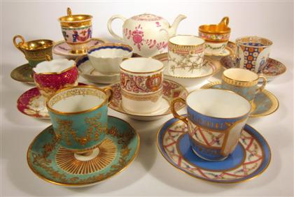 Appraisal: Collection of eleven assorted demitasse cups and saucersIncluding but not