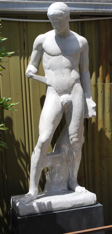 Appraisal: A STONE DISCOBOLUS after the antique by Myron cm high