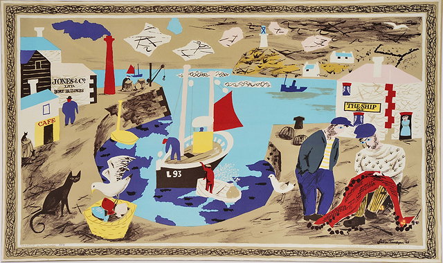 Appraisal: Julian Trevelyan British - HarbourSchool Print No printed at The