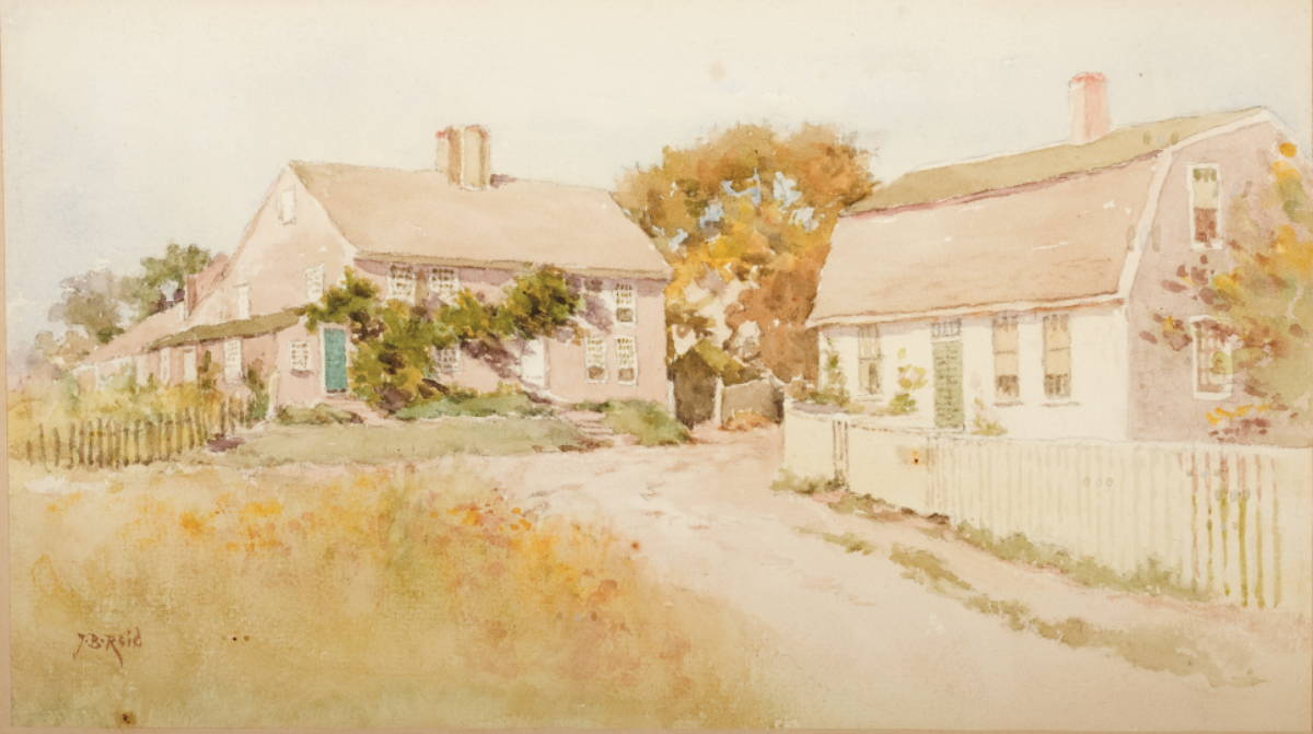 Appraisal: JANE BREWSTER REID AMERICAN - TWO WATERCOLORS A CORNER OF