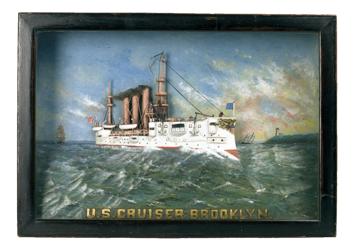 Appraisal: DIORAMA OF THE HEAVY CRUISER U S S BROOKLYN W