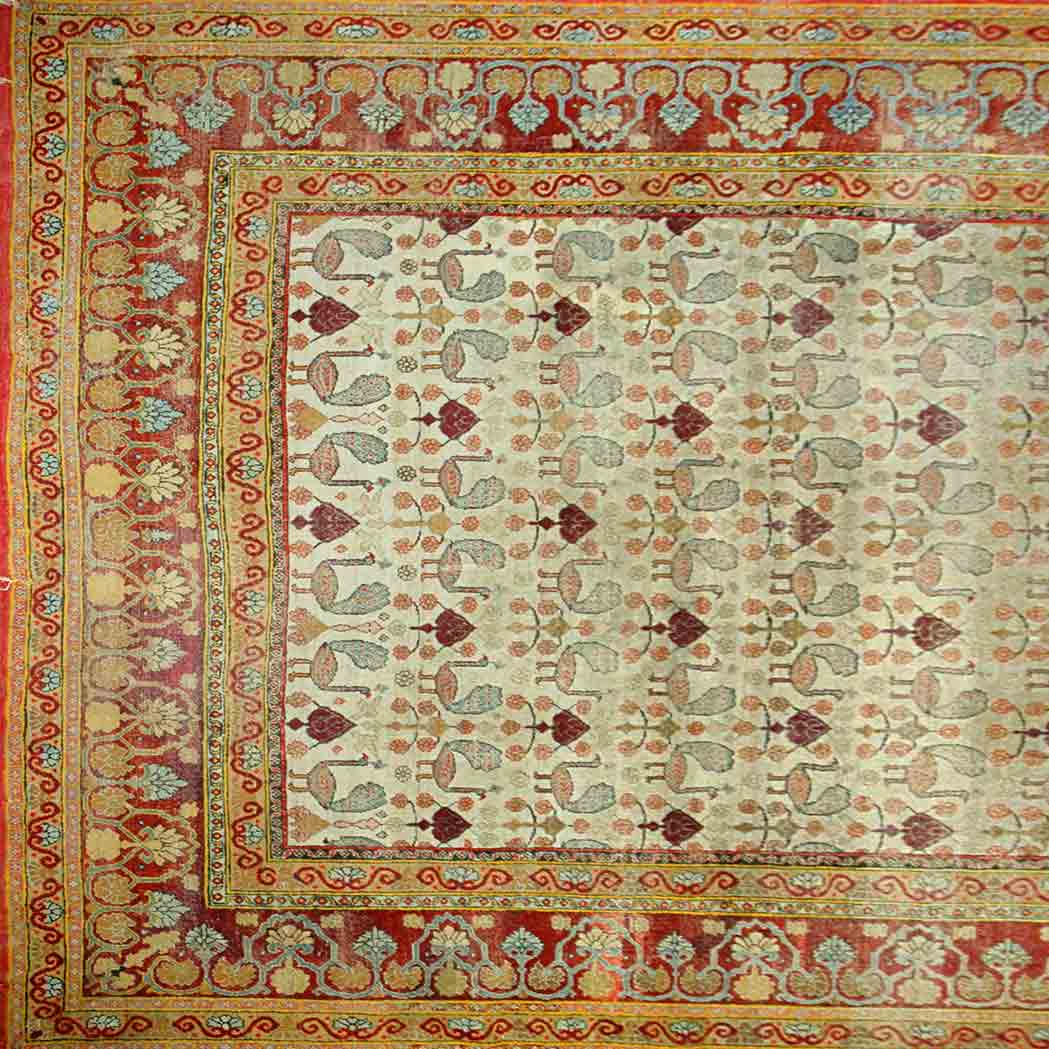 Appraisal: Khotan Carpet East Turkestan circa The ivory field with an