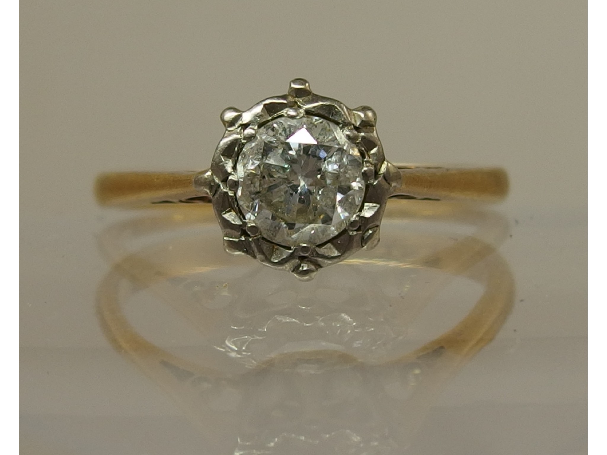 Appraisal: An ct gold solitaire diamond ring of approx cts