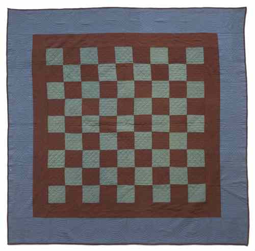 Appraisal: Mifflin County Pennsylvania Amish pieced checkerboard quilt ca x