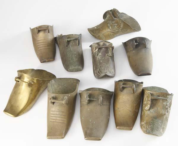 Appraisal: SOUTH AMERICAN STIRRUPS Ten pieces some decorated in low relief