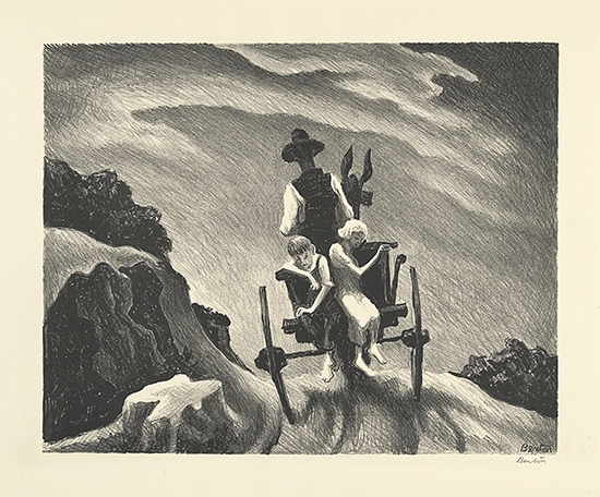 Appraisal: THOMAS HART BENTON Goin' Home Lithograph x mm x inches