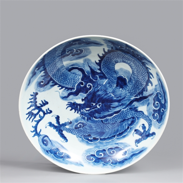 Appraisal: Well detail Chinese blue and white porcelain dish interior with