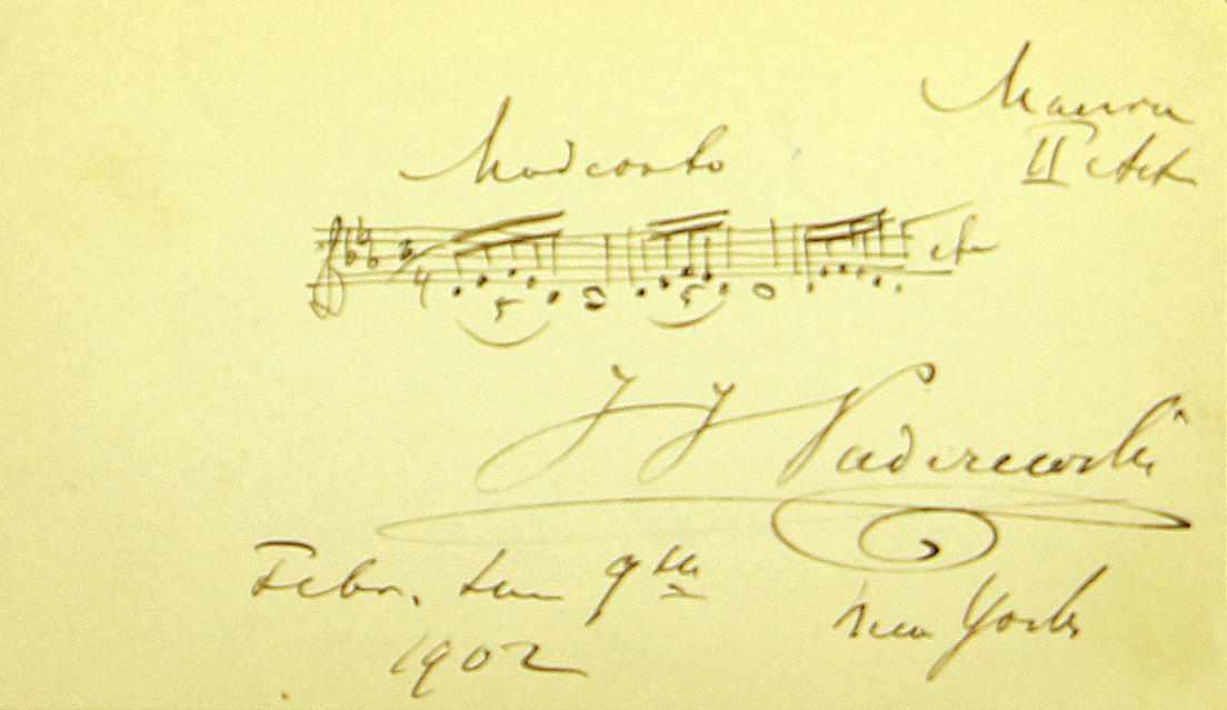 Appraisal: PADEREWSKI IGNACY - Autograph Musical Quotation Signed ''I I Paderewski''