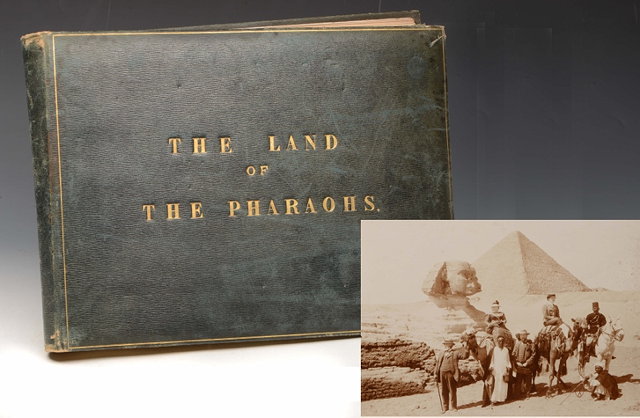 Appraisal: THREE EARLY PHOTOGRAPHIC ALBUMS of mainly topographical views late th