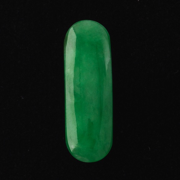 Appraisal: UNMOUNTED CT JADEITE CABOCHON mm x mm Perfect saddle ring