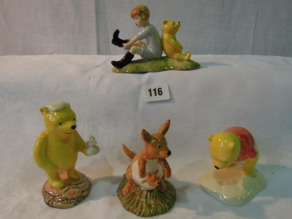 Appraisal: A collection of four Royal Doulton Winnie the Pooh Collection