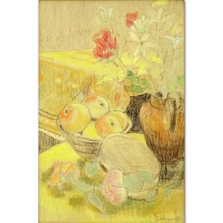 Appraisal: Isaac Gr newald Swedish - Pastel on Artist Board Still