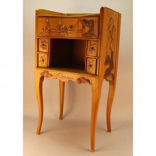 Appraisal: Antique Chinoisserie Side Table Antique Chinoisserie drawer side table Height