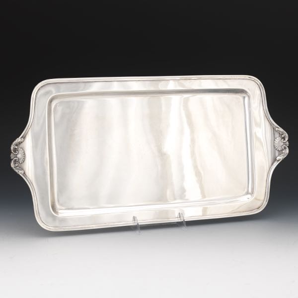 Appraisal: ENGLISH STERLING SILVER SERVING TRAY SHEFFIELD BY W C SISSONS