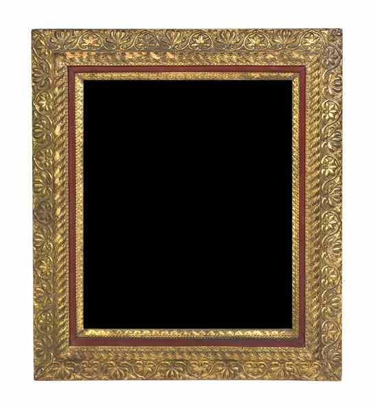 Appraisal: A Victorian Giltwood Mirror the horizontal rectangular plate set within