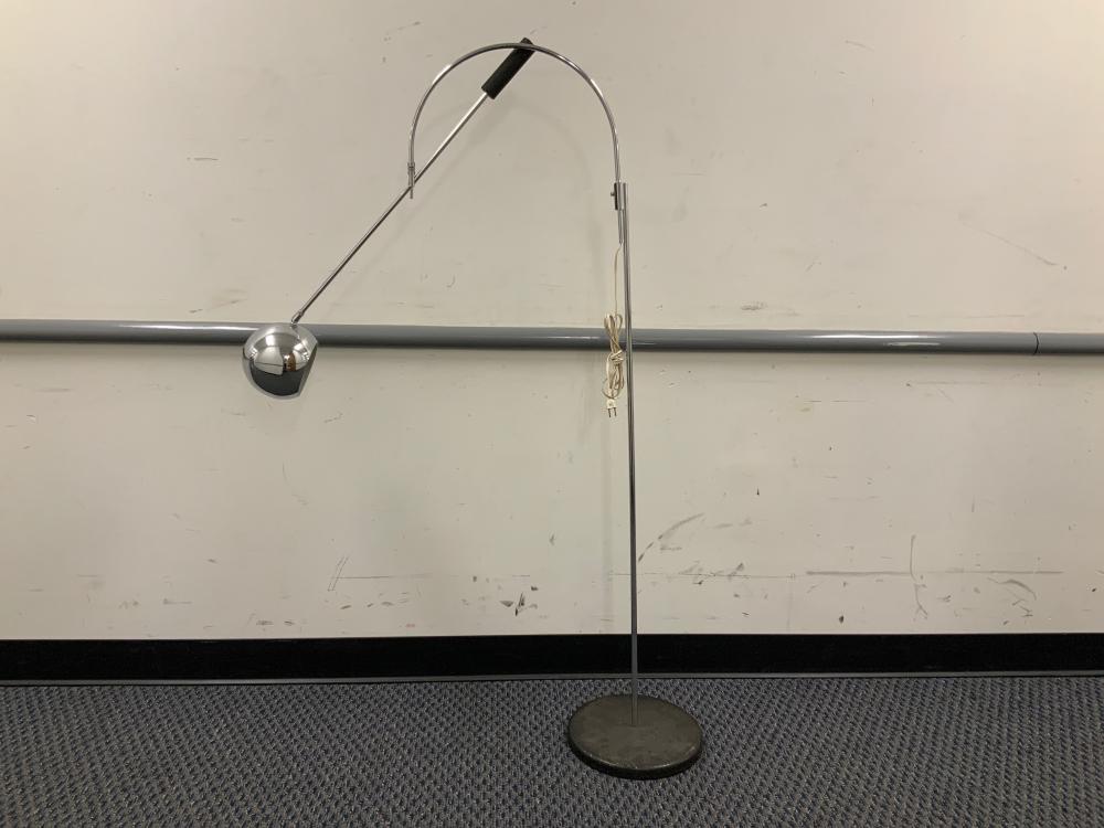 Appraisal: Mid Century Chrome Plated Metal Counterbalance Floor Lamp Lacking bolt