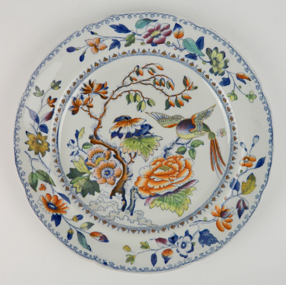 Appraisal: Davenport stoneware plates Davenport stoneware plates ca - Pattern Exotic