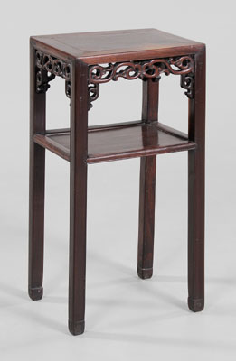 Appraisal: Hardwood Stand Chinese late th early th century mortise-and-tenon construction