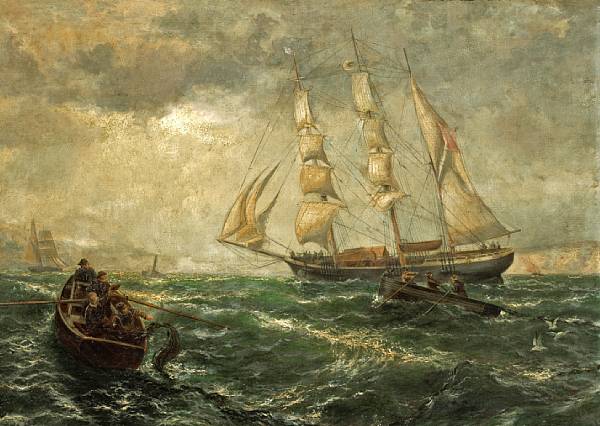 Appraisal: Thomas Rose Miles British active - Homeward bound to Plymouth