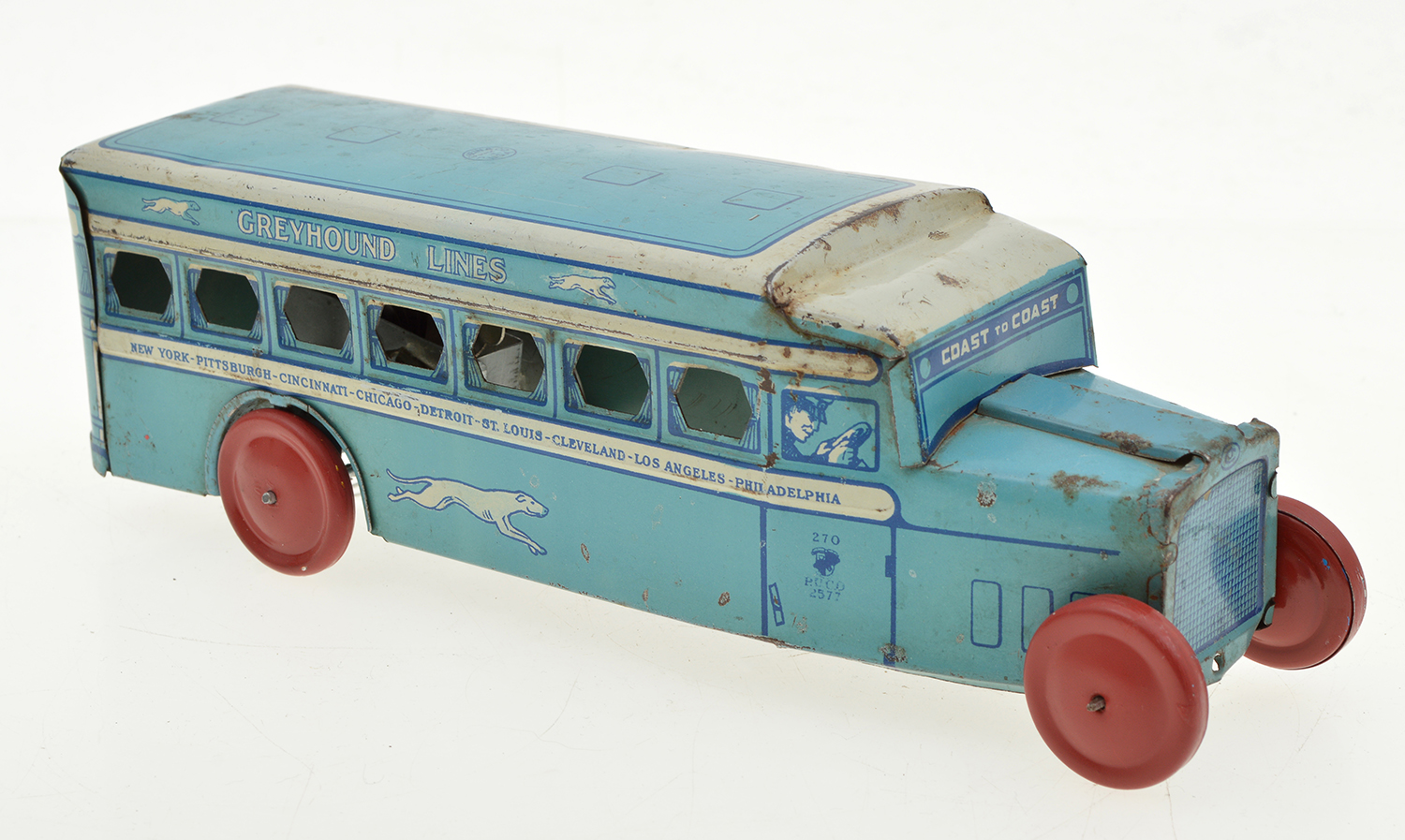 Appraisal: CHEN CO USA CLOCKWORK GREYHOUND BUS C 'S G -